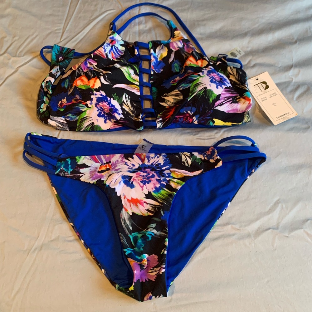 NWT Tinibikini bikini reversible swimwear XL new